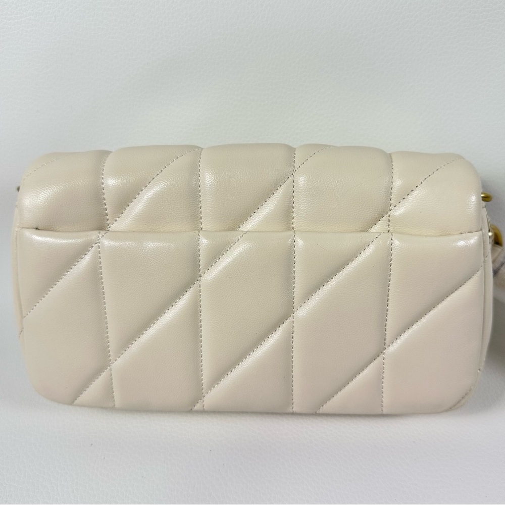 NEW COACH TABBY CROSSBODY WRISTLET LEATHER WOMENS BAG CHALK/WHITE - Picture 2 of 14